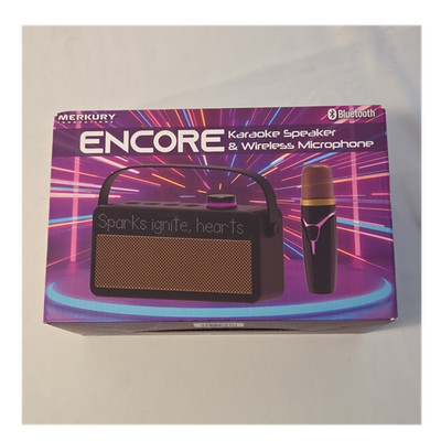 Merkury Innovations Encore Bluetooth Karaoke Speaker w/ Wireless Mic
