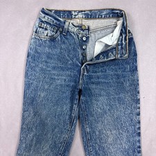Vintage Levis 501 Jeans Women 5 Blue 80s Made USA Acid Wash Pant High Rise 25x30