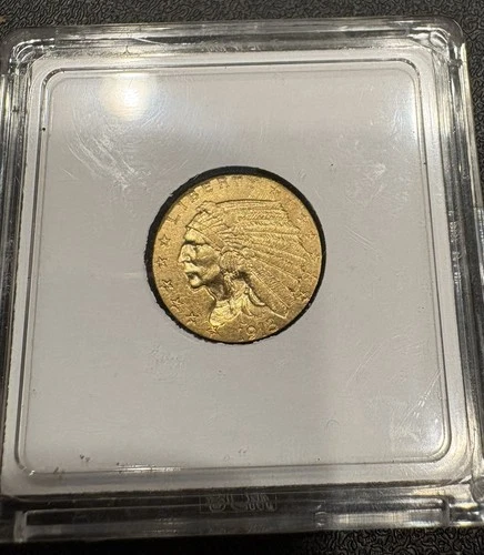 1913 $2.50 Indian Head Gold Quarter Eagle BU++ - U.S. Gold Coin, authentic
