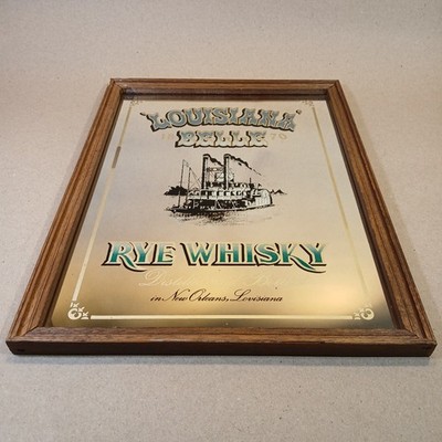 Louisiana Belle Rye Whiskey Mirror 16x12 inch 1870 Vintage Ad Sign New Orleans