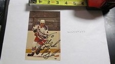 Ron Greschner signed  Hockey Postcard NY Rangers