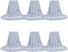 Matthew Cleaning Rayon Finish Mop Head Replacement- Large - 6 Pack - Loop-End