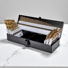 115 Pc Cobalt High Speed Steel Fractional Number & Letter Index Drill Bit Set