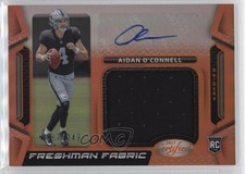2023 Certified Freshman Fabric Signatures Mirror Orange Aidan O'Connell Auto j8o