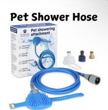 Pet Shower Hose Attachment - Gentle Massage Silicone Bristles for Grooming Dogs