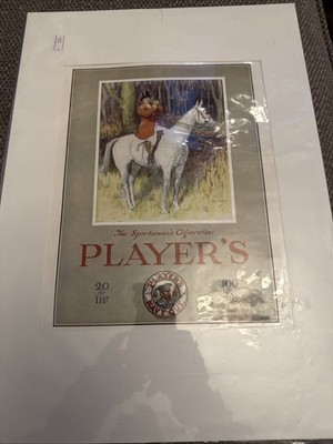 Vintage 1929 Player s Navy Cut Cigarettes Advert Print - Side-Saddle Horse Rider