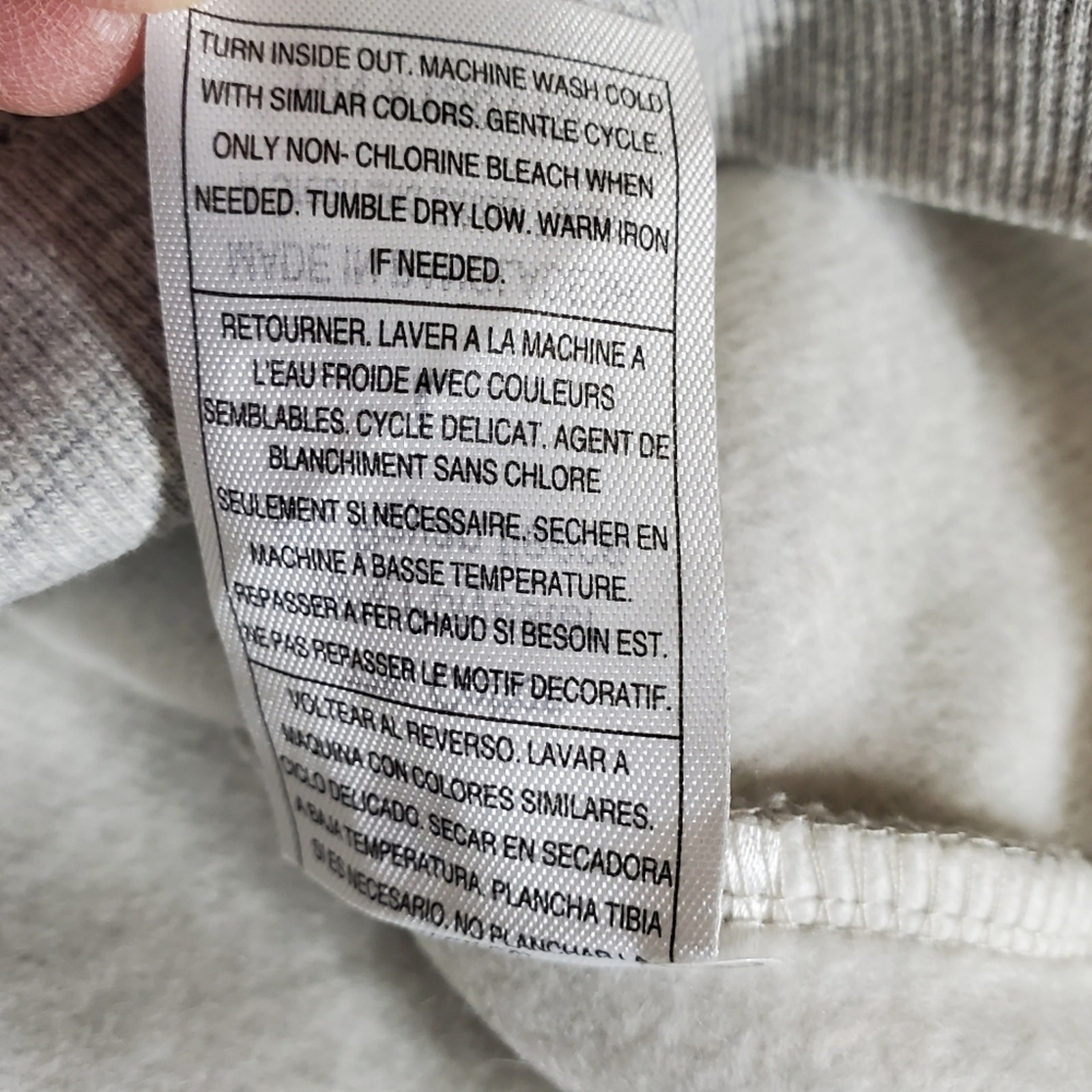 Peloton light Grey plain basic pull over sweatshi… - image 8