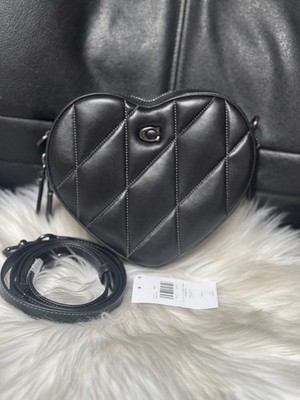 NWT Coach Quilted Leather Heart Crossbody Bag With Quilting in