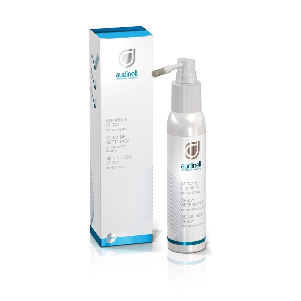 Audinell Reinigungsspray (100ml) für Hörgeräte, Otoplastiken uvm.