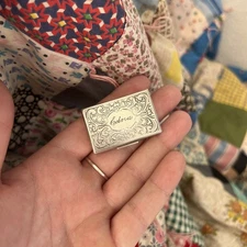 Sterling Silver Vinaigrette Scent Box | Vintage Mid-20th Century Jewelry | ROD