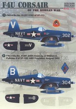 Print Scale Decals 1/72 VOUGHT F4U CORSAIR IN THE KOREAN WAR