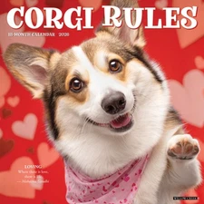 Corgi Rules 2026 12" x 12" Wall Calendar (free shipping)