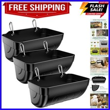 Goat Feeders Hanging, Chicken Waterer Feeder Trough for Poultry Livestock 3 ...