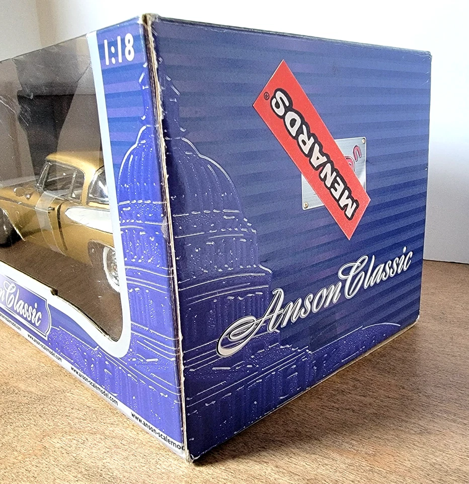 Vintage Anson Classic Studebaker Golden Hawk 30384 escala 1:18 1957 sellado Foto 2 de 4