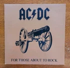 AC/DC For Those About To Rock 1981 LP 1st US Press Atlantic VG+/VG+ w/Inner