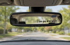 2pcs I Love You Drive Safe Heart Mirror Decal Sticker Vinyl Truck Window Car New