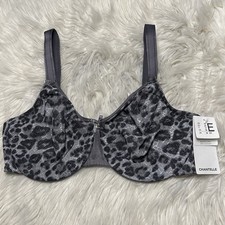 Chantelle 36DD Bra Gray C Magnifique Minimizer Underwire 1891 Leopard NEW 88