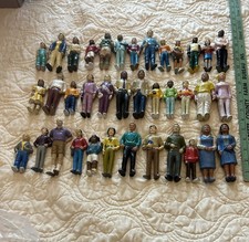 Lot Of About 50 Lakeshore Block Play People Very Worn  Used Varying Ages Races 