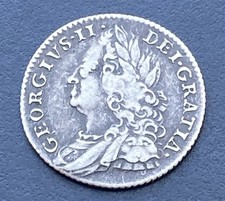 1758 Sixpence George II Silver Coin Georgian. Lot C20