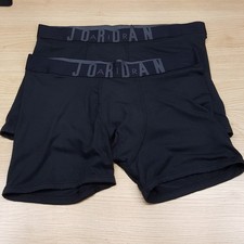 JORDAN Boxer Brief Youth XL Black 2-Pack Flight Modal Stretch Logo Boys