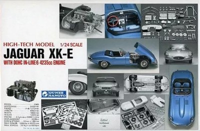 Gunze 1/24 Jaguar XK-E High-Tech Model G-517 w/ Metal Engine Detail Kit From JPN