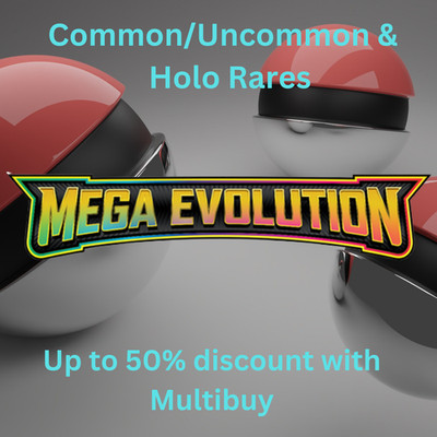 POKEMON - MEGA EVOLUTION - COMMON/UNCOMMON/HOLO RARES - BIS ZU 50% RABATT
