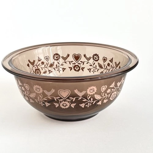 Vintage Pyrex Amber Harvest 7" Glass Mixing Bowl 322 1 Liter