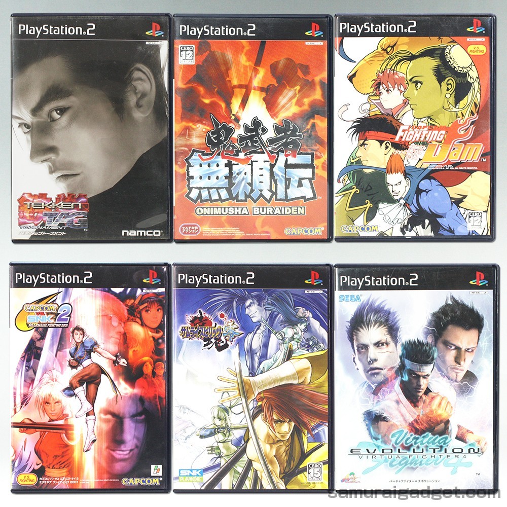 Tekken Tag & Onimusha Blade Warriors & Samurai Shodown V & Virtua Fighter 4 PS2