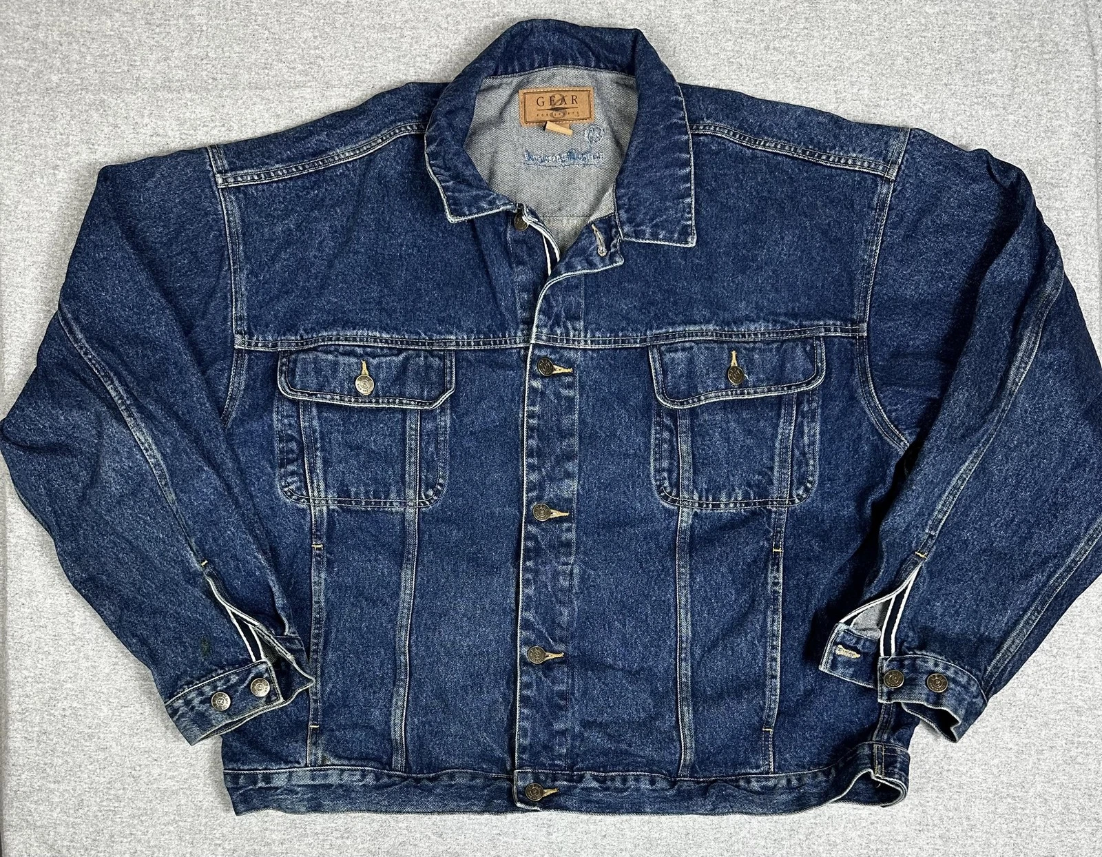 VTG Gear For Sports Jacket Mens 2XL Blue Denim Trucker Jean Button Front 90s
Opens in a new window o