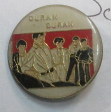 DURAN DURAN VINTAGE 2 METAL LAPEL PIN NEW FROM LATE 80'S HEAVY METAL WOW
