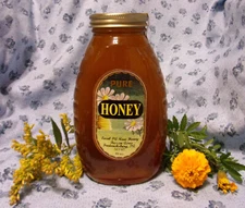LIGHT RAW  WILDFLOWER HONEY 100% PURE & NATURAL (spring/early summer flowers)