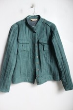 Alice Callina Womens Faux Suede Crinkle Jacket - Green - Size 12 (c39)