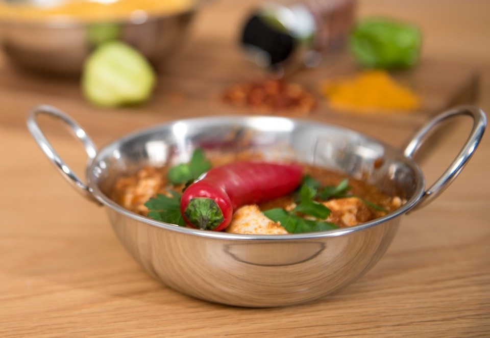 Sabichi Stainless Steel Balti Dish Rice Curry Oriental Serveware ...