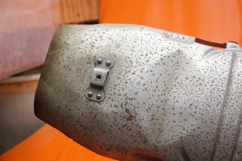 06-07 HONDA CBR1000RR OEM REAR BACK MUFFLER EXHAUST PIPE COVER HEAT SHIELD GUARD - Picture 8 of 16