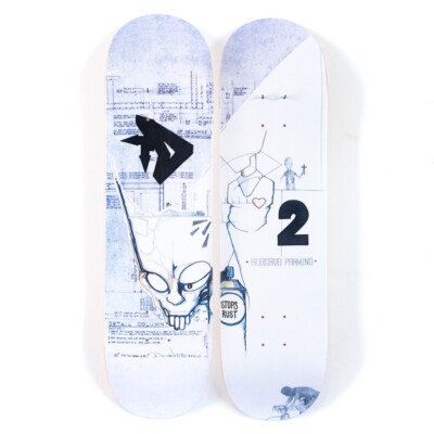 *ONLY 50 MADE* DONDI White Iron Man Lives SKATEBOARD DECKS Graffiti Art 1XRUN PP