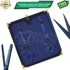 Professional Hair Cutting Thinning Scissors Barber Shears Set 6.5" Blue German G