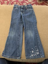 Gymboree Girls Jeans Size 5 Denim Blue Pocket Bows Pants Embellishments CE 