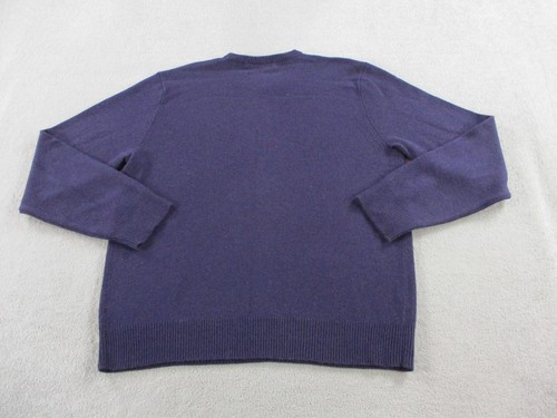 VINTAGE Ralph Lauren Polo Sweater Mens XL Purple Green Pony Lambswool Crewneck - Picture 3 of 8