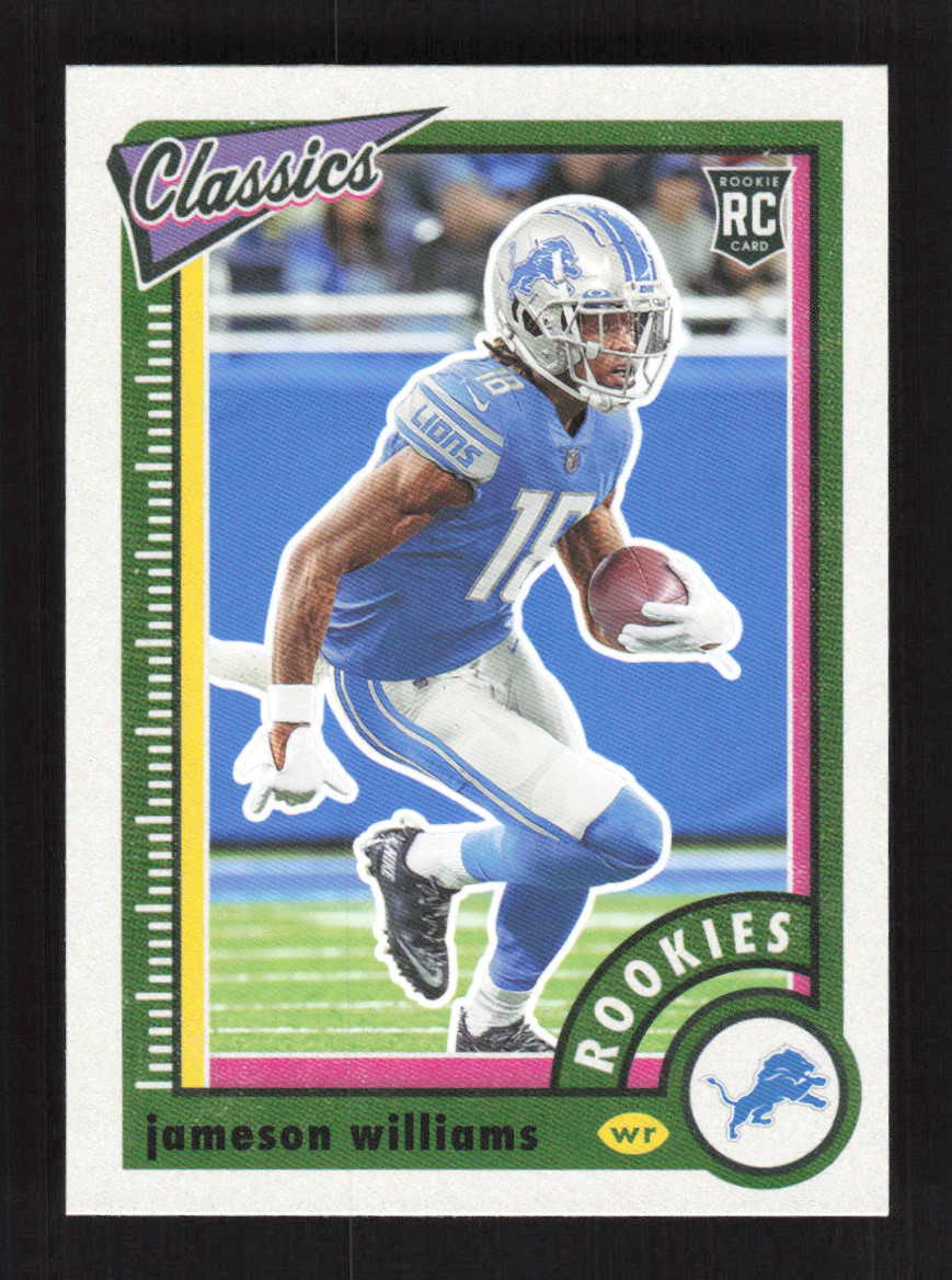 Jameson Williams RC 2022 Panini Classics   Detroit Lions #166