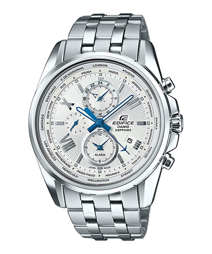 Casio EDIFICE Sapphire Crystal World timeFace Solid Stainless-Steel  EFB-301JD-7A | eBay