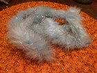 90s Vintage Blue Silver Feather Boa