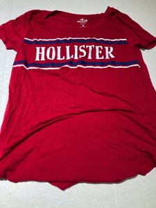 hollister red white and blue shirt