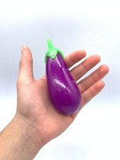 Toy Eggplant purple Ball Squishy Squeeze Squish Stress Relief Cool All Ages
