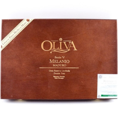 Oliva Double Toro Serie V Melanio Maduro Wood Cigar Box 10.5'' x 7.5'' x 1.25