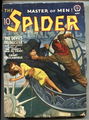 SPIDER PULP MAY 1941 // HOODED MENACE // HERO PULP // RAPHAEL DE SOTO