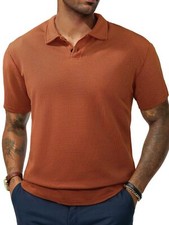 Men's Short Sleeve Slim Fit Polo Shirts T-Shirts Casual Golf Shirt