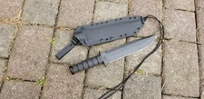 Custom Kydex sheath for KA-BAR BIG BROTHER knife, Pancake style with Dangler.