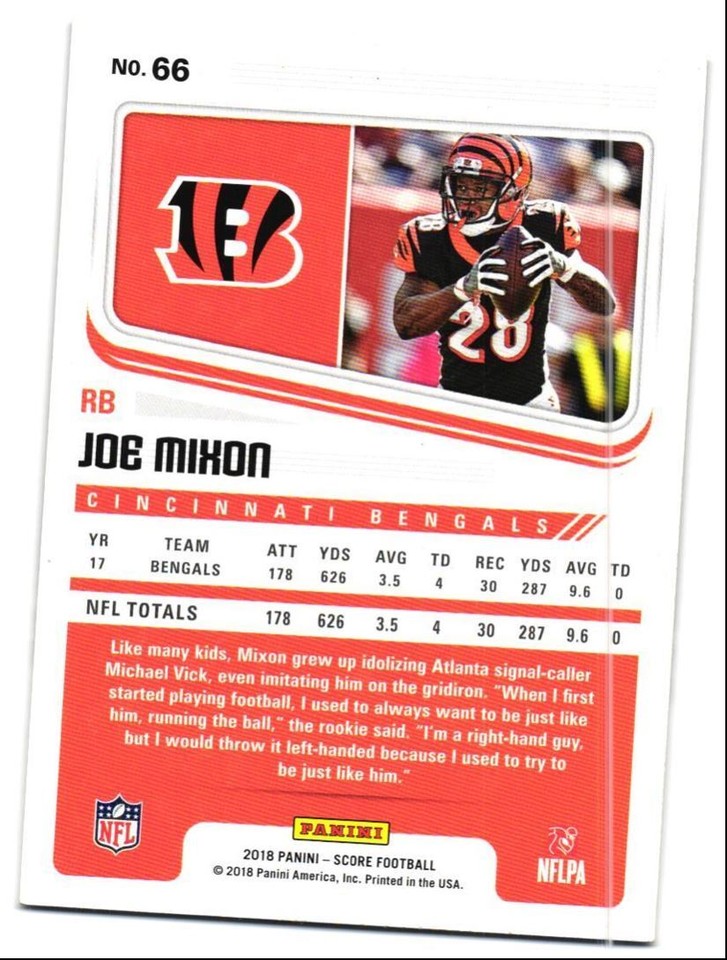 2018-score-scorecard-joe-mixon-cincinnati-bengals-66-ebay