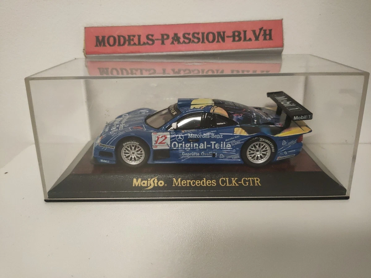 Maisto Miniature 1/43 - Mercedes CLK-GTR - Voiture De Collection Argentée