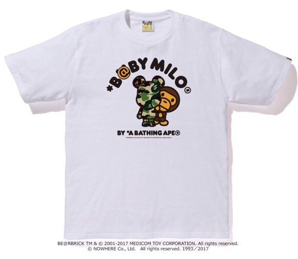 A Bathing Ape ABC BE@R Milo Tee Green Camo Size XL Bape X Be